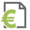 Icon Grün Grau Rechnung Euro