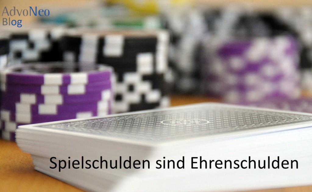 Spielschulden sind Ehrenschulden Poker Chips
